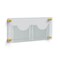 Azar Displays Two-Pocket Letter Wall Mount Brochure Holder with Gold Stand Off Caps 105586-GLD - alternate 1